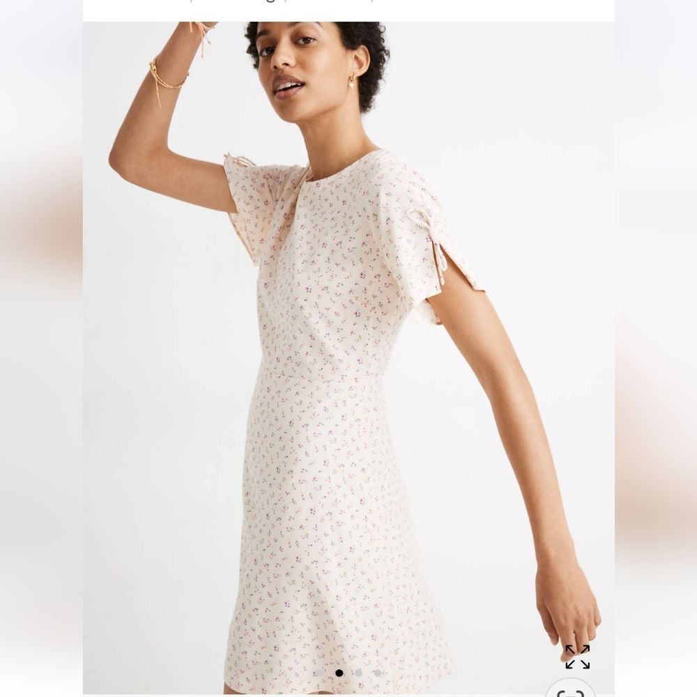 Madewell Tie Sleeve Retro Dress in Dutch Dandelions 14 - Picture 2 of 7